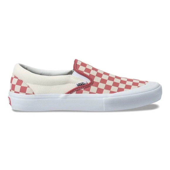 Vans Shoes - Red checkered vans slip-on